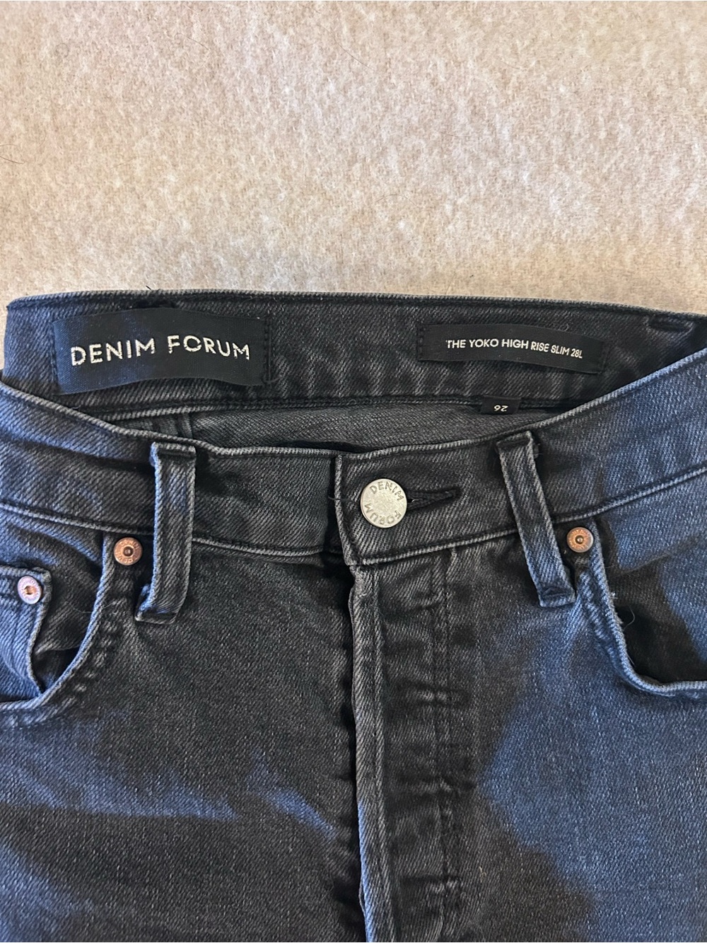 Aritzia Denim Forum Yoko High Rise Slim black jeans